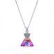 Кулон з ланцюжком з срібла 925 проби з Світлим Аметистом Swarovski (N6628VL)