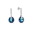 925 Sterling Silver Earrings with Bermuda Blue Crystals of Swarovski (KC643611BB)