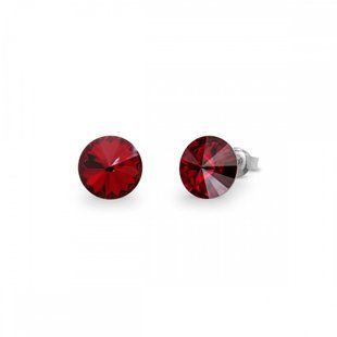 Сережки гвоздики зі срібла 925 проби з Рубінами Swarovski (K1122SS39SI), Рубін, Swarovski
