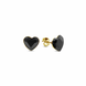 Серьги гвоздики с серебра 925 пробы с Ониксами Swarovski (KG2808J)
