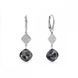925 Sterling Silver Earrings with Silver Night Crystals of Swarovski (KAPAV447010SN)