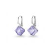 925 Sterling Silver Earrings with Violet Crystals of Swarovski (KA48418V)