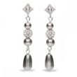 925 Sterling Silver Earrings with Light Grey Pearls of Swarovski (KW58105816LG)