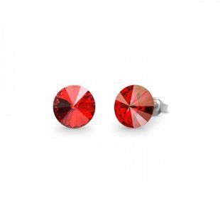 Сережки гвоздики зі срібла 925 проби з Рубінами Swarovski (K1122SS47LSI), Рубін, Swarovski