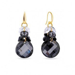 Серьги с серебра 925 пробы с Александритами Swarovski (KWPG6621SN), Александрит, Фианит, Swarovski
