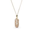 925 Sterling Silver Pendant with Chain with Golden Shadow Crystal of Swarovski (N1MESH2GS)