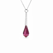 925 Sterling Silver Pendant with Chain with Amethyst Crystal of Swarovski (NROLO600015AM)