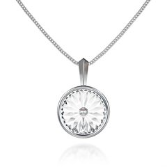 Silver pendant with chain. Swarovski Crystal. Article 61662-C, Crystal, Swarovski
