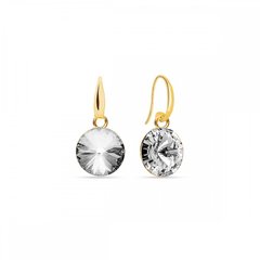 925 Sterling Silver Earrings with Crystals of Swarovski (KWG112212C), Crystal, Swarovski