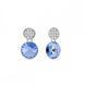 925 Sterling Silver Earrings with Light Sapphire Crystals of Swarovski (KC1122SS47LS)