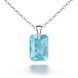 Кулон с цепочкой с серебра 925 пробы с Аквамарином Swarovski (NS643516AQ)