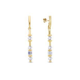 Серьги с серебра 925 пробы с кристаллами Swarovski (KG56015328CAB), Опал, Фианит, Swarovski
