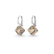 925 Sterling Silver Earrings with Golden Shadow Crystals of Swarovski (KA48418GS)