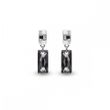 925 Sterling Silver Earrings with Silver Night Crystals of Swarovski (KCN646513SN), Silver Night, Swarovski