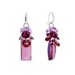 925 Sterling Silver Earrings with Amethyst Crystals of Swarovski (KWP6696LSH)
