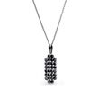 925 Sterling Silver Pendant with Chain with Jet Crystal of Swarovski (N1MESH2J)