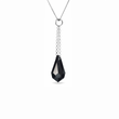 925 Sterling Silver Pendant with Chain with Jet Crystal of Swarovski (NROLO600015J)