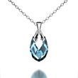 Кулон с цепочкой с серебра 925 пробы с Аквамарином Swarovski (NS656522AQ), Аквамарин, Swarovski