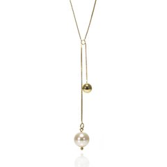 925 Sterling Silver Necklace with Pearls of Swarovski (NKG581012CR), Pearl, Swarovski