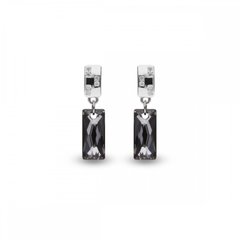 925 Sterling Silver Earrings with Silver Night Crystals of Swarovski (KCN646513SN), Silver Night, Swarovski