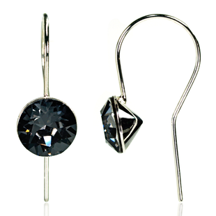 Серебряные серьги. Александрит Северная Ночь Swarovski. Артикул 62612-SN, Александрит, Swarovski