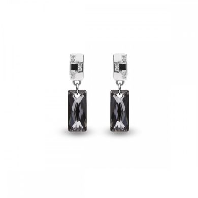 925 Sterling Silver Earrings with Silver Night Crystals of Swarovski (KCN646513SN), Silver Night, Swarovski