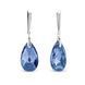925 Sterling Silver Earrings with Recreated Ice Blue Crystals of Swarovski (KWN610622IB)