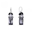 925 Sterling Silver Earrings with Silver Night Crystals of Swarovski (KWP6696SN)