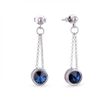 925 Sterling Silver Earrings with Montana Crystals of Swarovski (KWR1122SS29M)