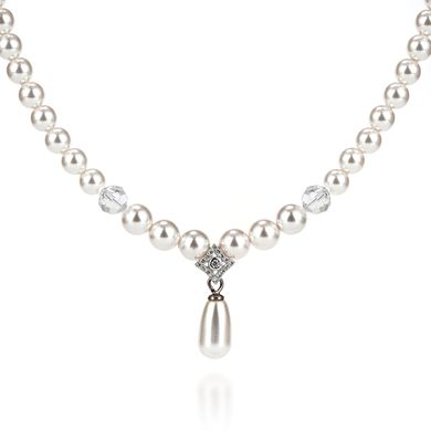 925 Sterling Silver Necklace with Pearls of Swarovski (N58105816W), Pearl, Swarovski