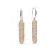Серьги с серебра 925 пробы с Зототистыми Цитринами Swarovski (KWMESH4GS1)