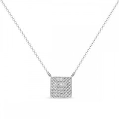 925 Sterling Silver Pendant with Chain with Crystals of Swarovski (NNFM7C), Crystal, Swarovski