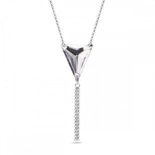 Кулон з ланцюжком з срібла 925 проби з Фіанітом Swarovski (N327118C), Фіаніт, Swarovski