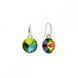 Серьги с серебра 925 пробы с Султанитами Swarovski (KW112212VM)