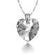 Кулон з ланцюжком з срібла 925 проби з Фіанітом Swarovski (WO620218C)
