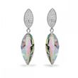 925 Sterling Silver Earrings with Paradise Shine Crystals of Swarovski (KCD654020PS)