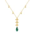 925 Sterling Silver Pendant with Chain with Emerald Crystal of Swarovski (NGROLO6010EM)