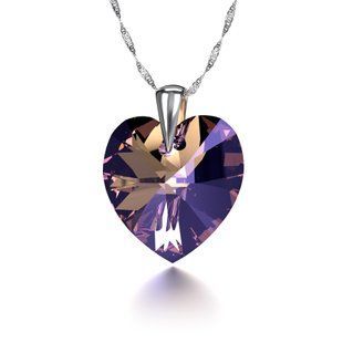 Кулон з ланцюжком з срібла 925 проби з Фіанітом Swarovski (WO620218BDAB), Фіаніт, Swarovski