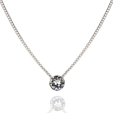 925 Sterling Silver Pendant with Chain with Crystals of Swarovski (N1088PP31C-L), Crystal, Swarovski