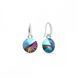 Сережки зі срібла 925 проби з Райськими Султанітами Swarovski (KW112212PS)