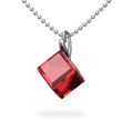 925 Sterling Silver Pendant with Chain with Siam crystal of Swarovski (NG48418SI)