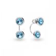 925 Sterling Silver Earrings with Aquamarine Crystals of Swarovski (KF1122SS29AQ)