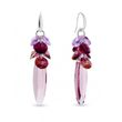 925 Sterling Silver Earrings with Amethyst Crystals of Swarovski (KWP6470LAM)