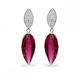 Серьги с серебра 925 пробы с Рубинами Swarovski (KCD654020RU)