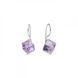 925 Sterling Silver Earrings with Violet Crystals of Swarovski (KW48418V)