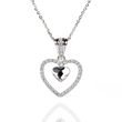 925 Sterling Silver Pendant with Chain with Crystals of Swarovski (NCC28086C)