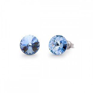 Сережки гвоздики зі срібла 925 проби з Світлими Сапфірами Swarovski (K1122SS47LS), Сапфір, Swarovski