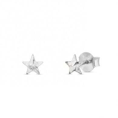 925 Sterling Silver Stud Earrings with Crystals of Swarovski (K47455C), Crystal, Swarovski