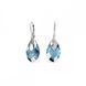 Сережки зі срібла 925 проби з Аквамаринами Swarovski (KA656518AQ)