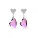 925 Sterling Silver Earrings with Lilac Shadow Crystals of Swarovski (KC626117LSH)